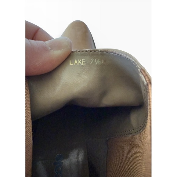 NICOLE Leather "Lake" Boots 2" Heel Women's US 7.5M Made In Brazil Original Box - Picture 12 of 13